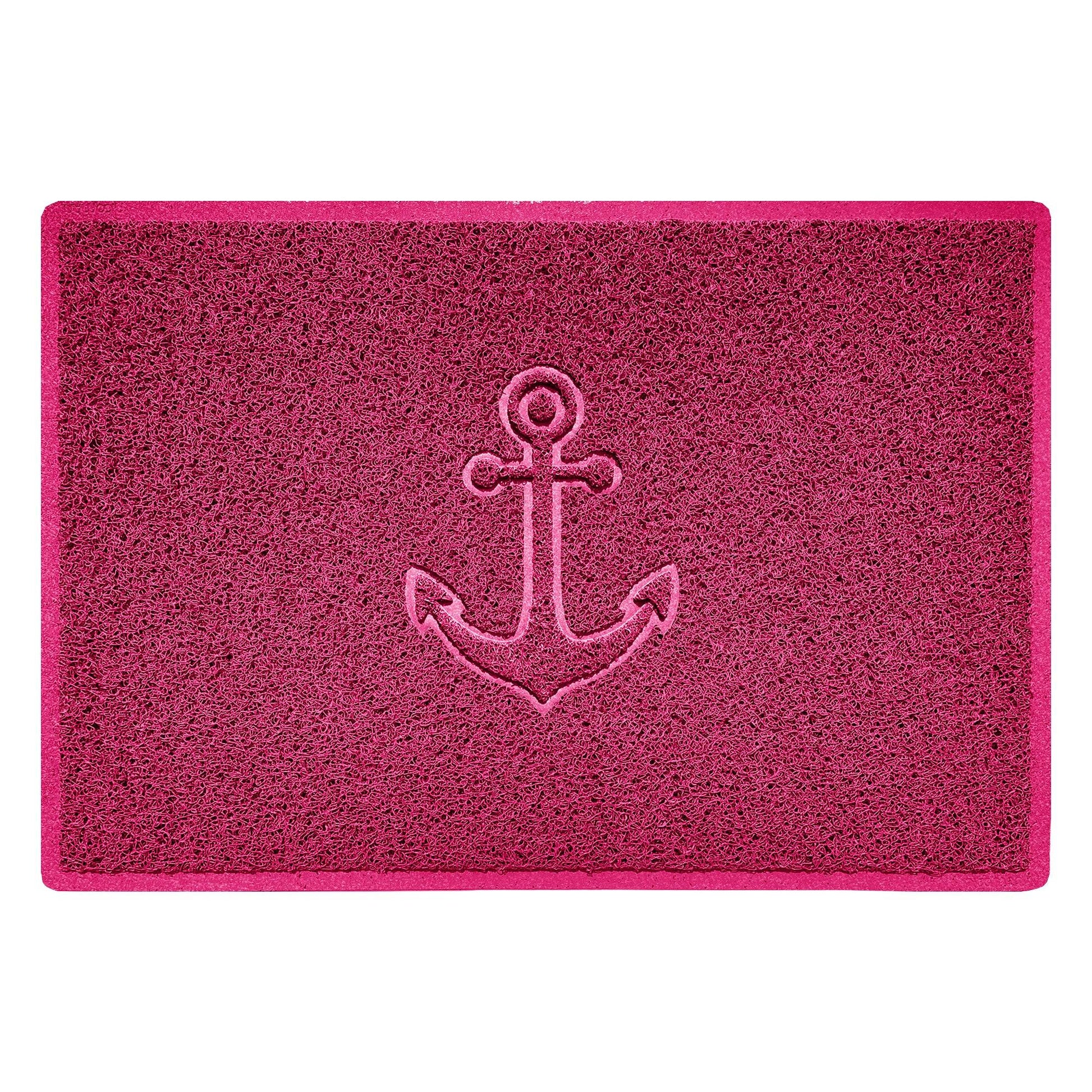 "Anchors Away" Grey Spaghetti Door Mat - plants - express.com