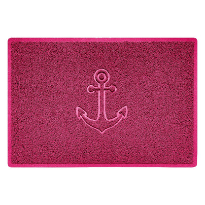 "Anchors Away" Grey Spaghetti Door Mat - plants - express.com