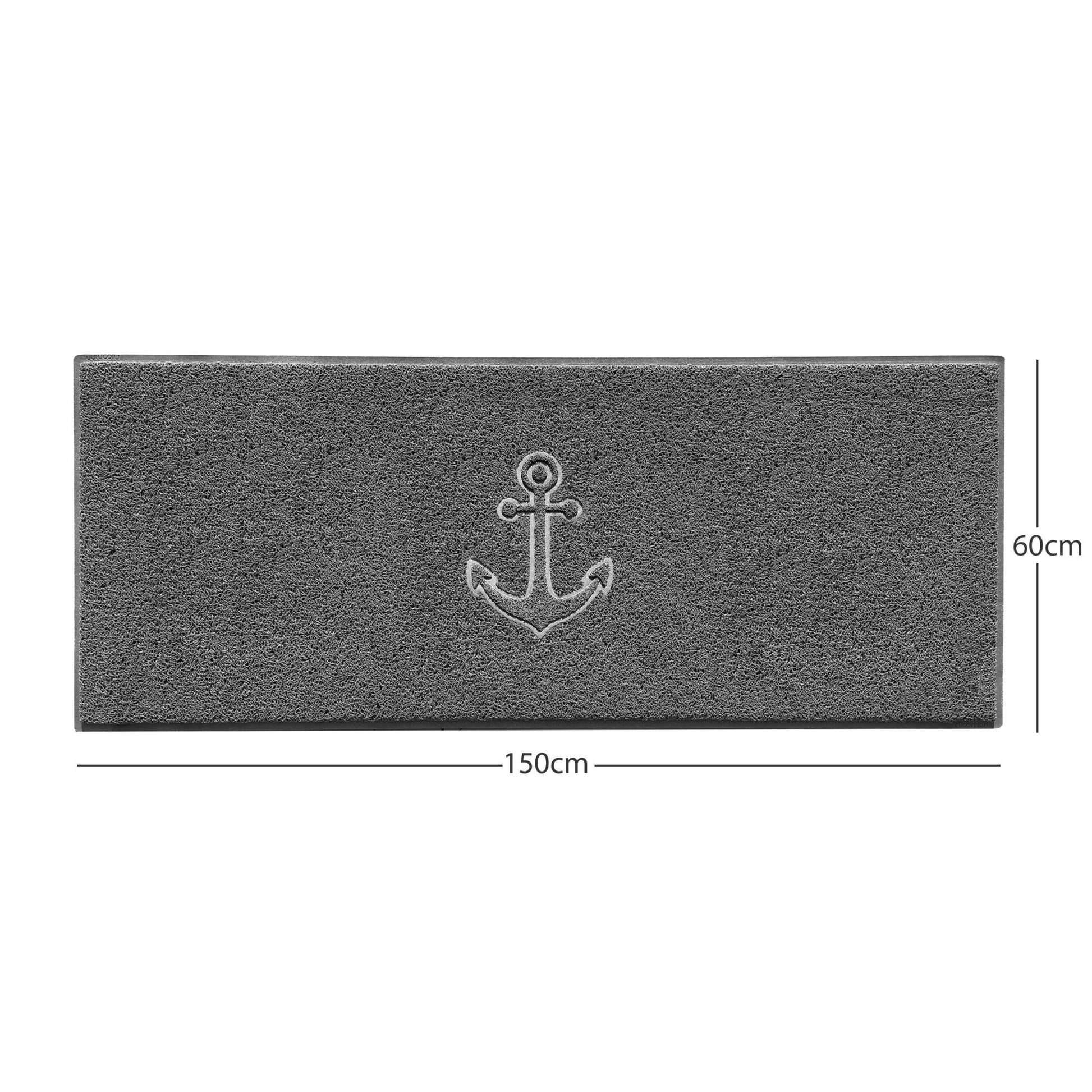"Anchors Away" Grey Spaghetti Door Mat - plants - express.com