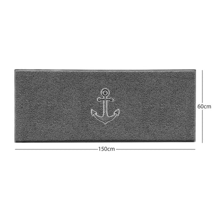 "Anchors Away" Grey Spaghetti Door Mat - plants - express.com