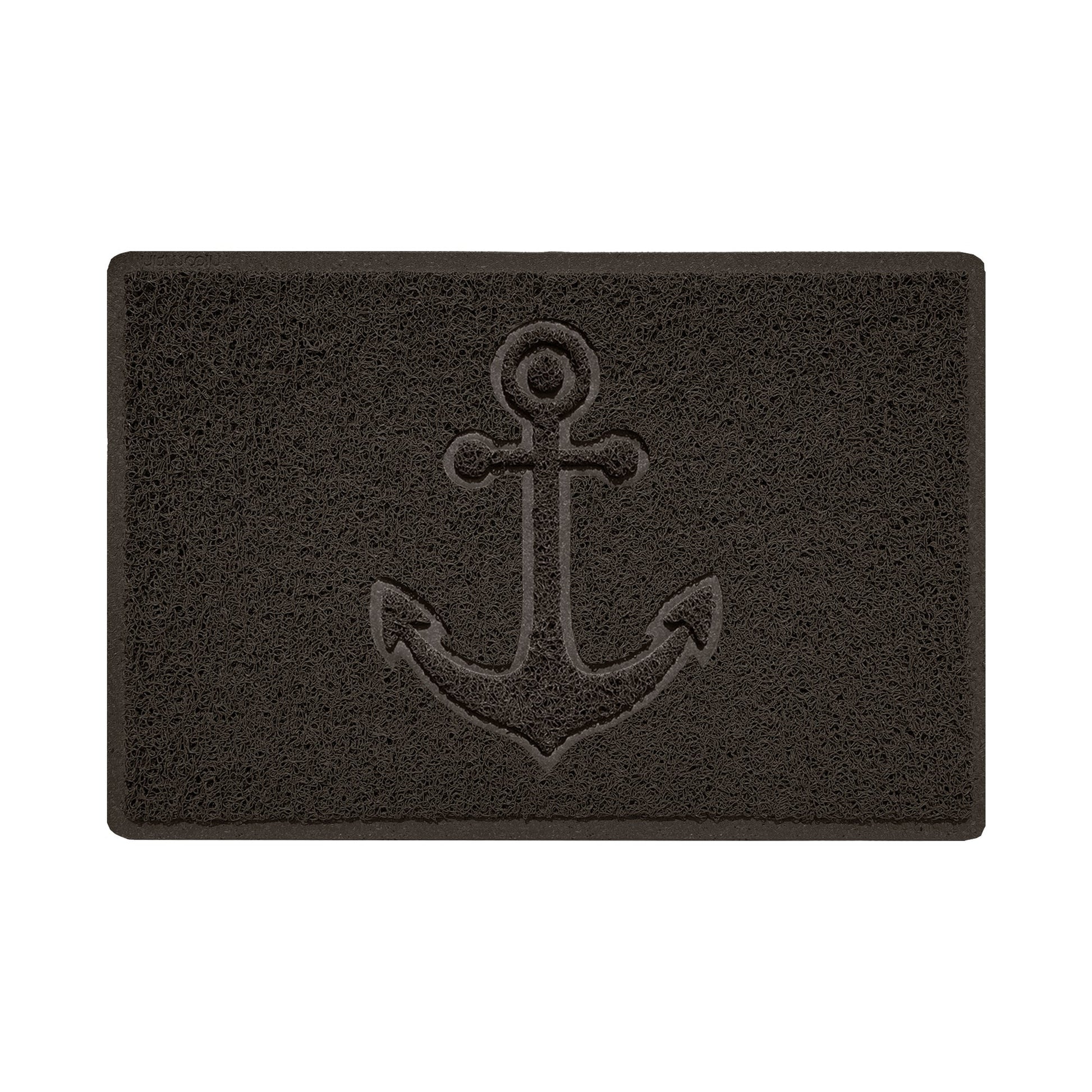 "Anchors Away" Grey Spaghetti Door Mat - plants - express.com