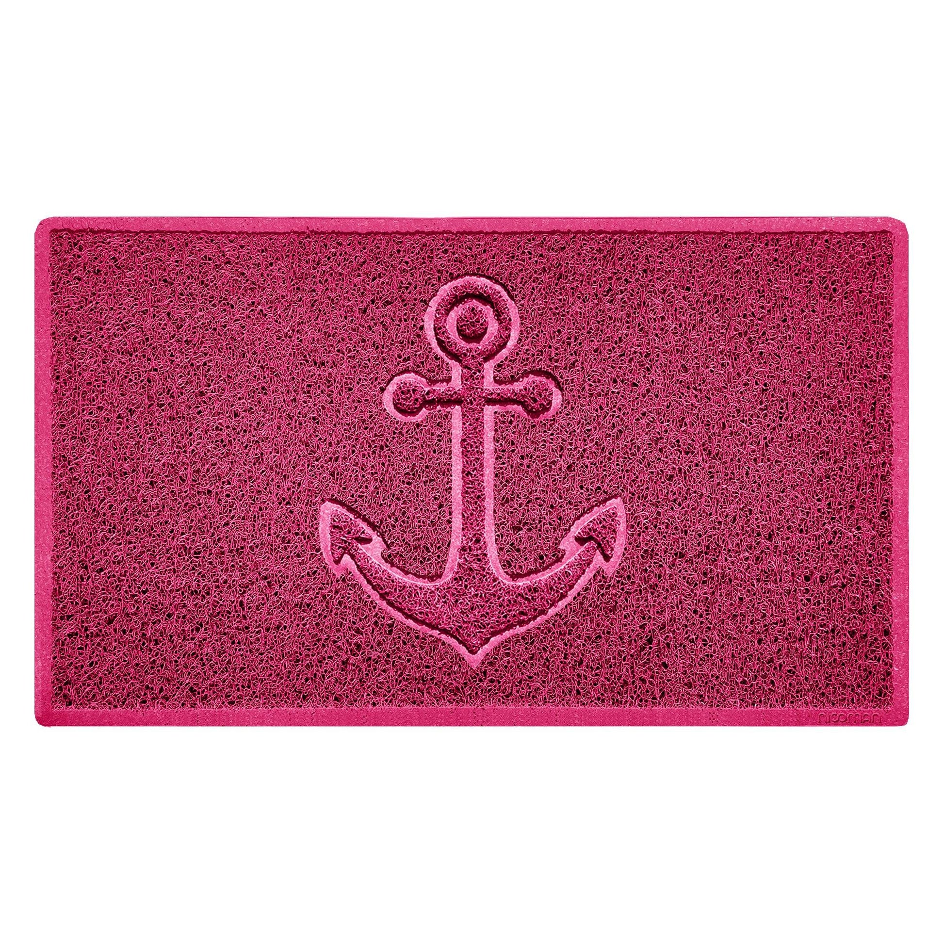 "Anchors Away" Grey Spaghetti Door Mat - plants - express.com