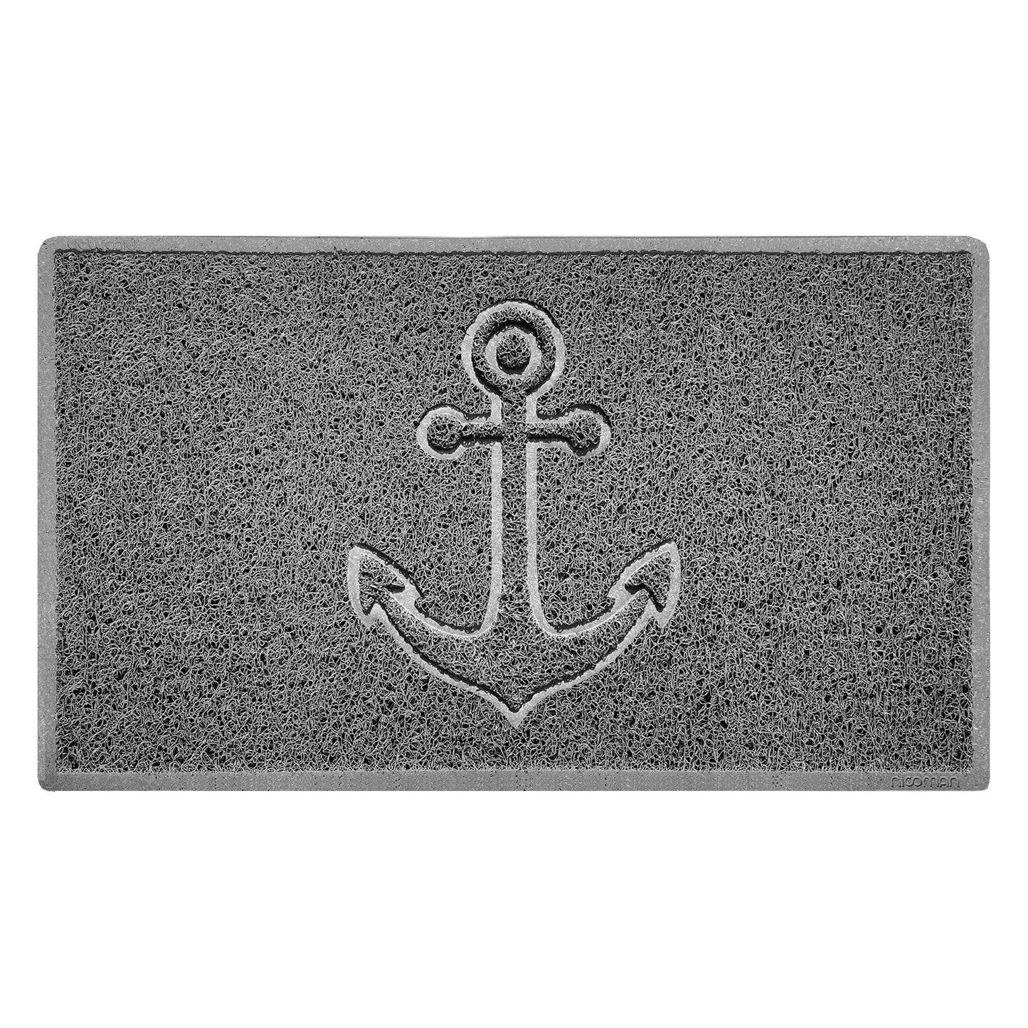 "Anchors Away" Grey Spaghetti Door Mat - plants - express.com