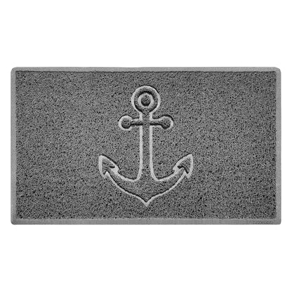 "Anchors Away" Grey Spaghetti Door Mat - plants - express.com