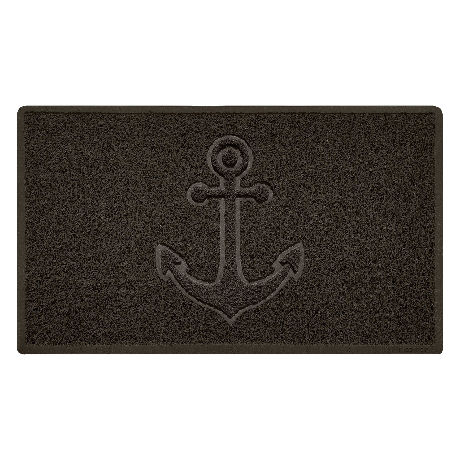 "Anchors Away" Grey Spaghetti Door Mat - plants - express.com