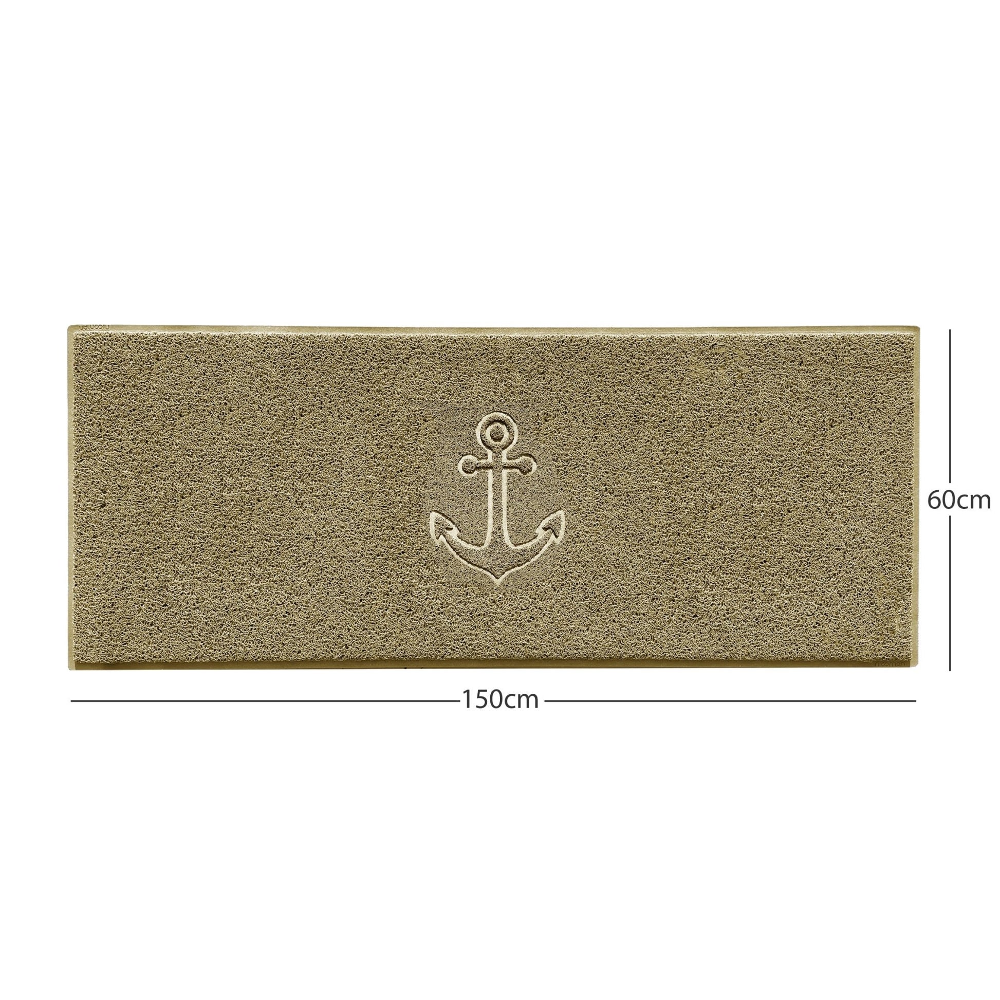 "Anchors Away" Grey Spaghetti Door Mat - plants - express.com