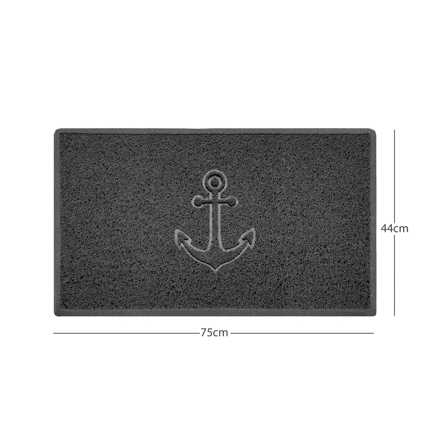 "Anchors Away" Grey Spaghetti Door Mat - plants - express.com