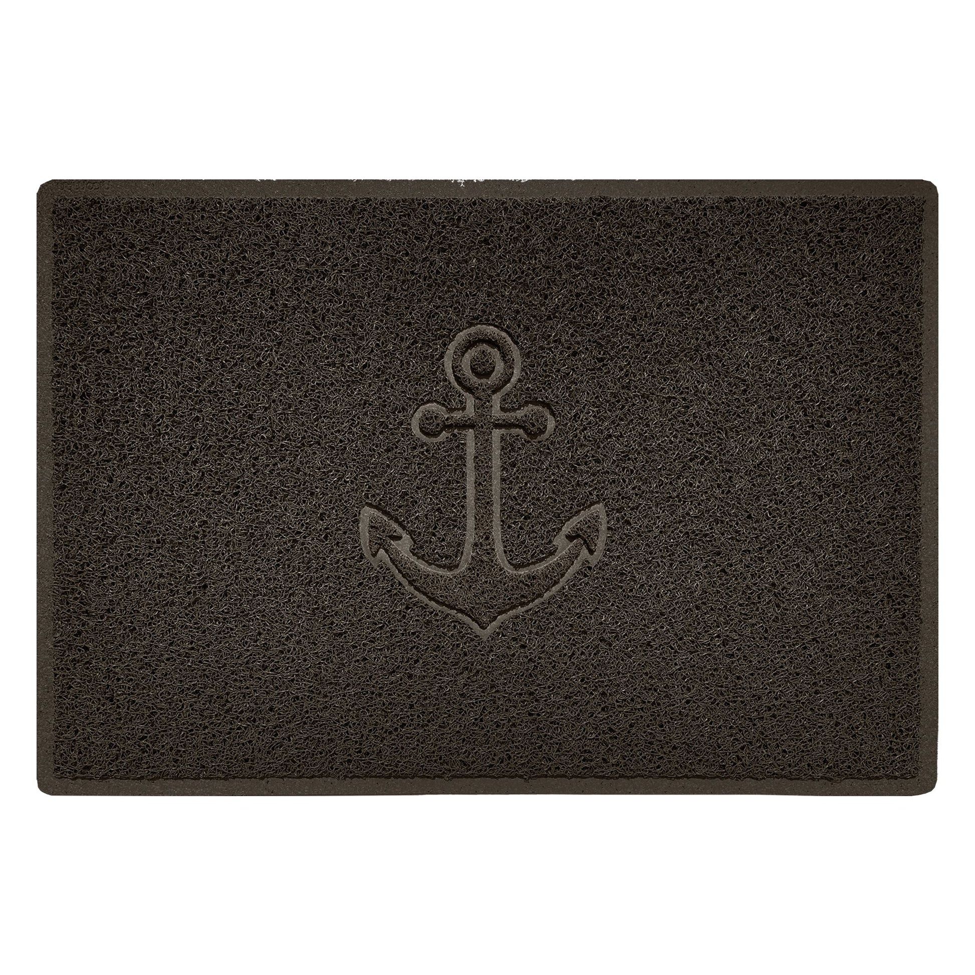 "Anchors Away" Grey Spaghetti Door Mat - plants - express.com