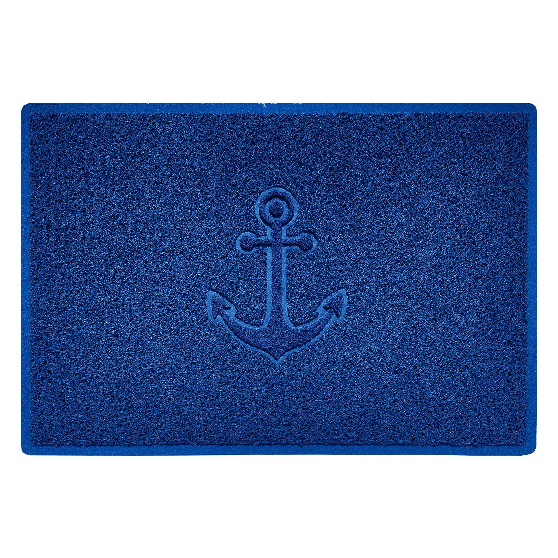 "Anchors Away" Grey Spaghetti Door Mat - plants - express.com