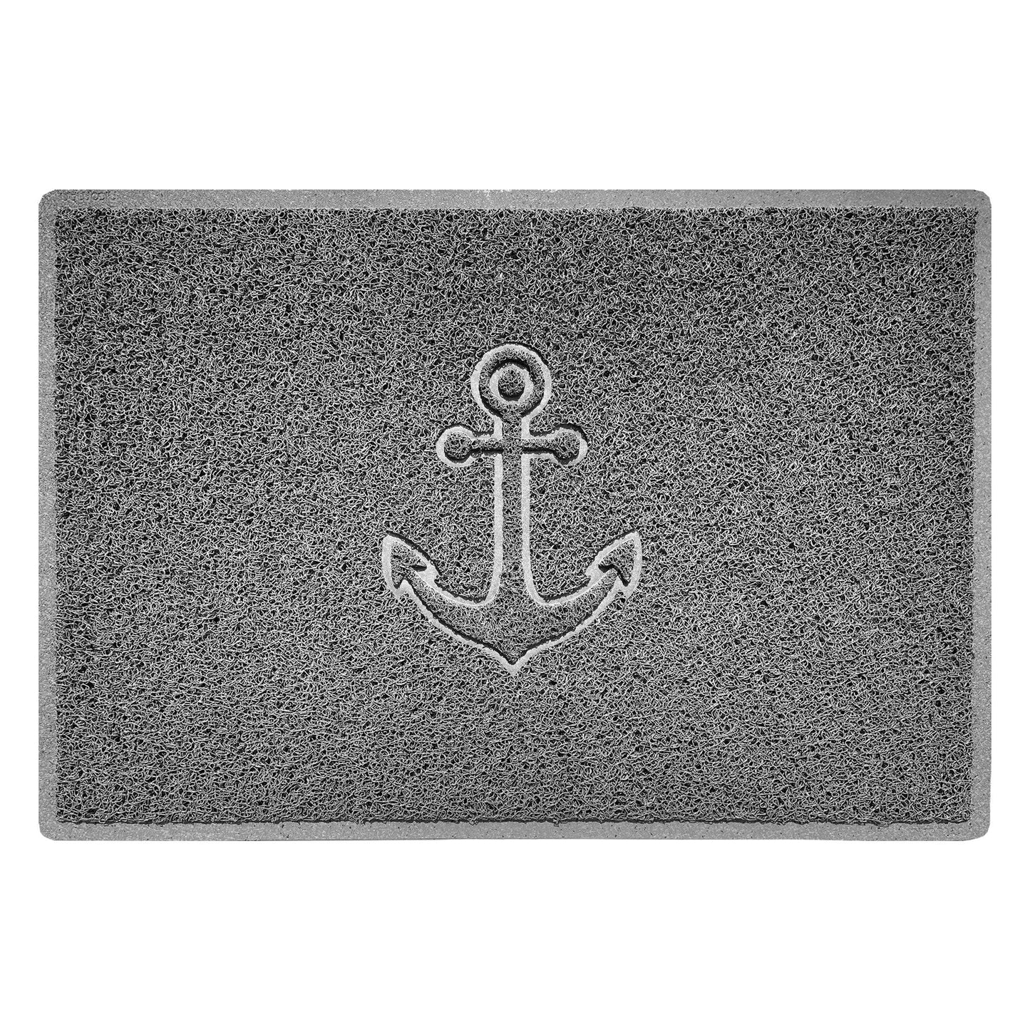 "Anchors Away" Grey Spaghetti Door Mat - plants - express.com