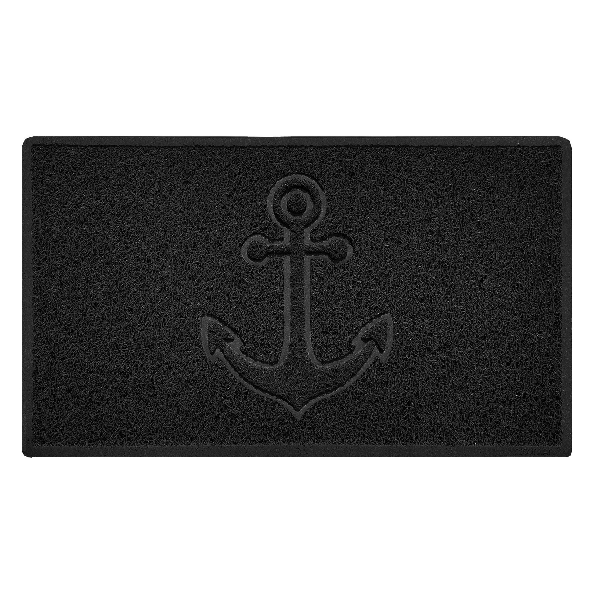 "Anchors Away" Grey Spaghetti Door Mat - plants - express.com