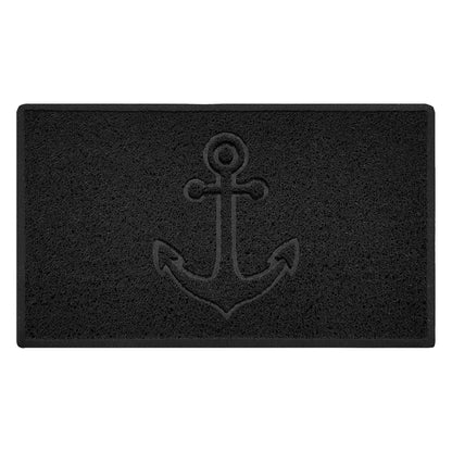 "Anchors Away" Grey Spaghetti Door Mat - plants - express.com