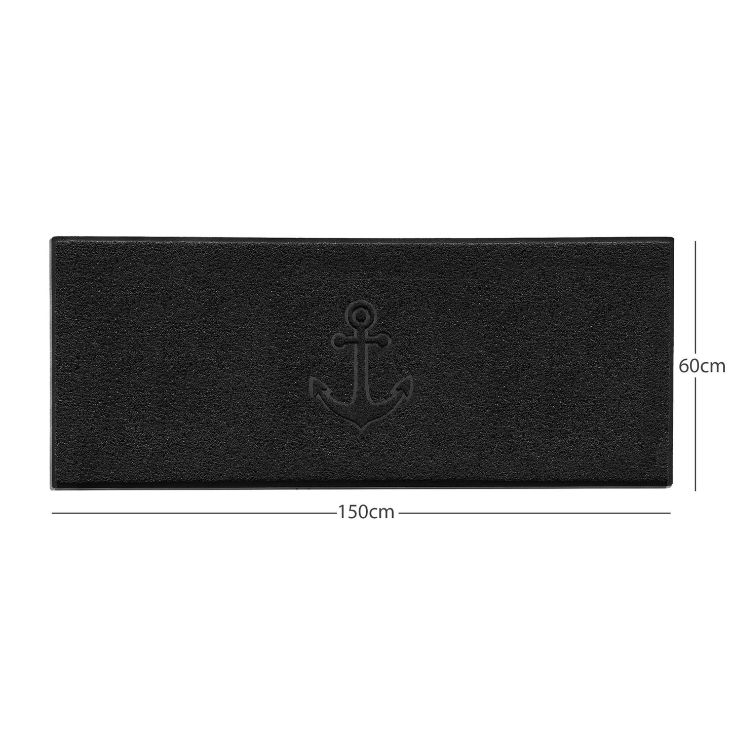 "Anchors Away" Grey Spaghetti Door Mat - plants - express.com