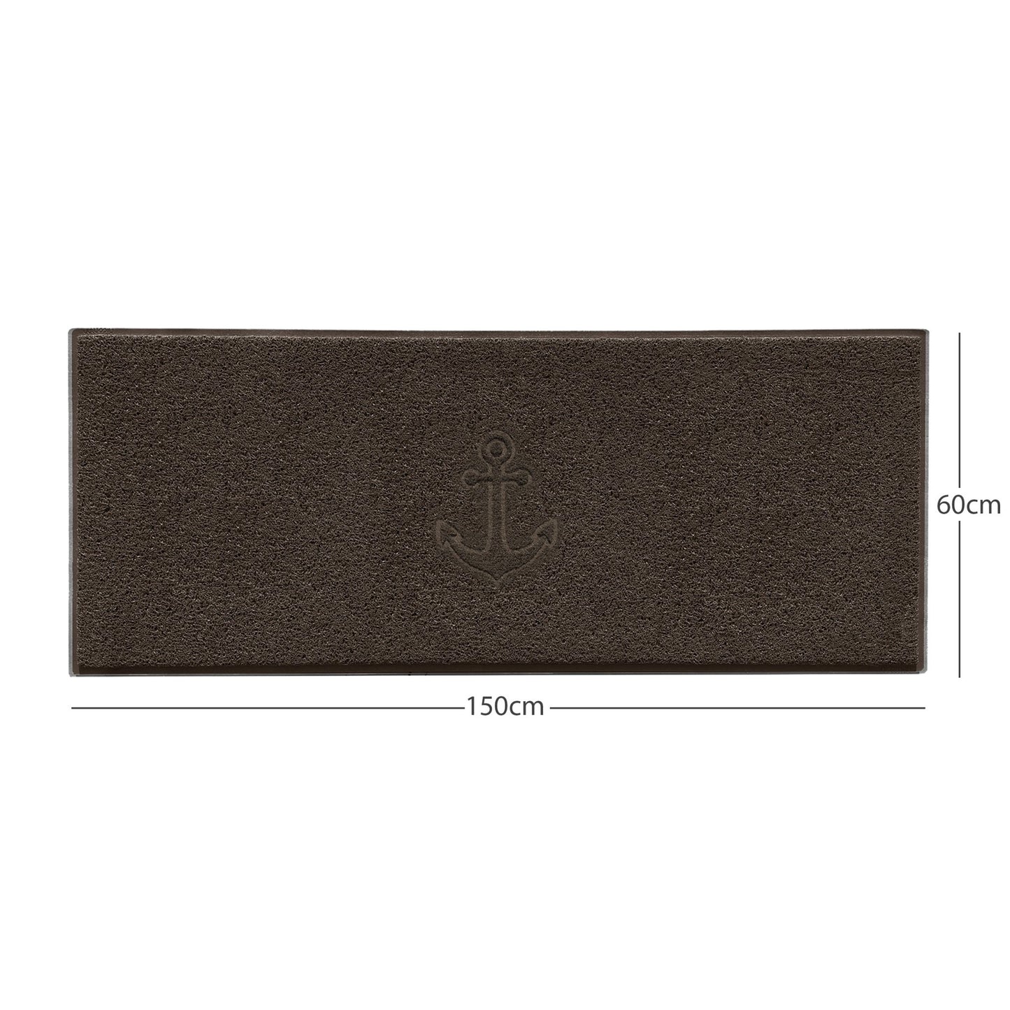 "Anchors Away" Grey Spaghetti Door Mat - plants - express.com