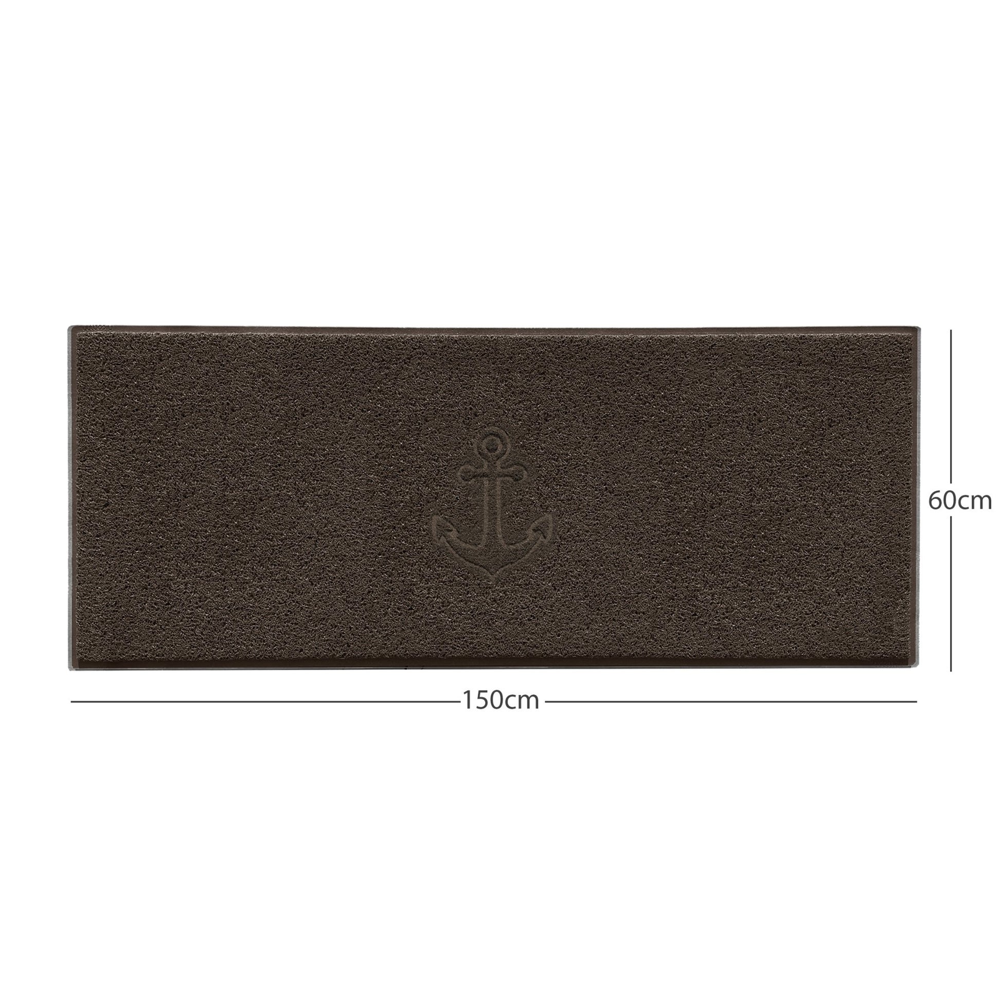 "Anchors Away" Grey Spaghetti Door Mat - plants - express.com