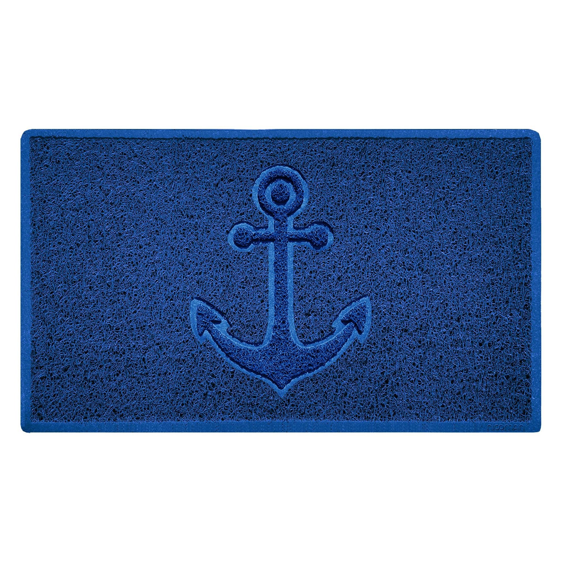 "Anchors Away" Grey Spaghetti Door Mat - plants - express.com