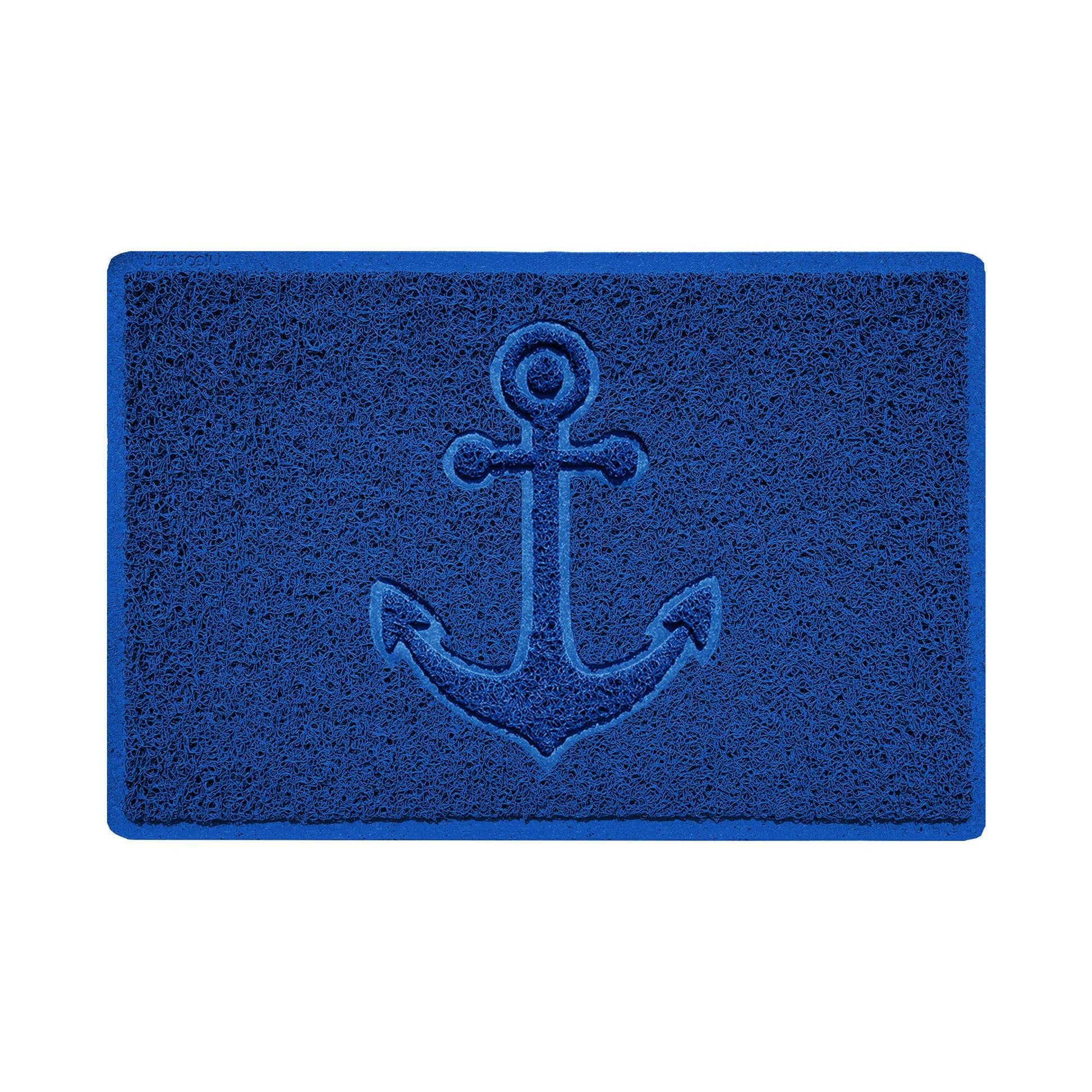 "Anchors Away" Grey Spaghetti Door Mat - plants - express.com