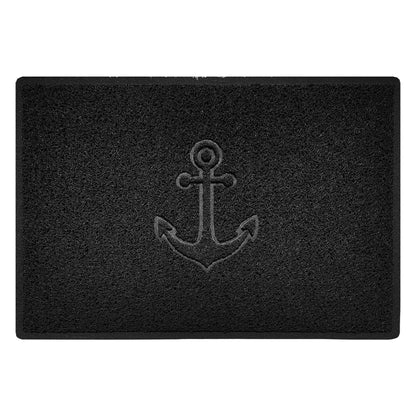 "Anchors Away" Grey Spaghetti Door Mat - plants - express.com