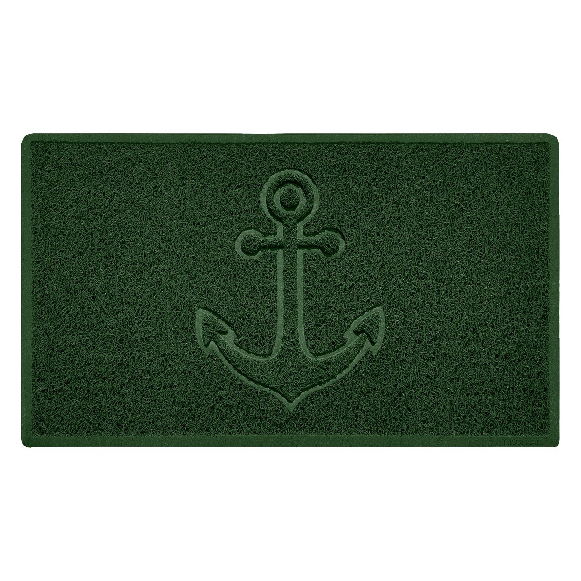 "Anchors Away" Grey Spaghetti Door Mat - plants - express.com