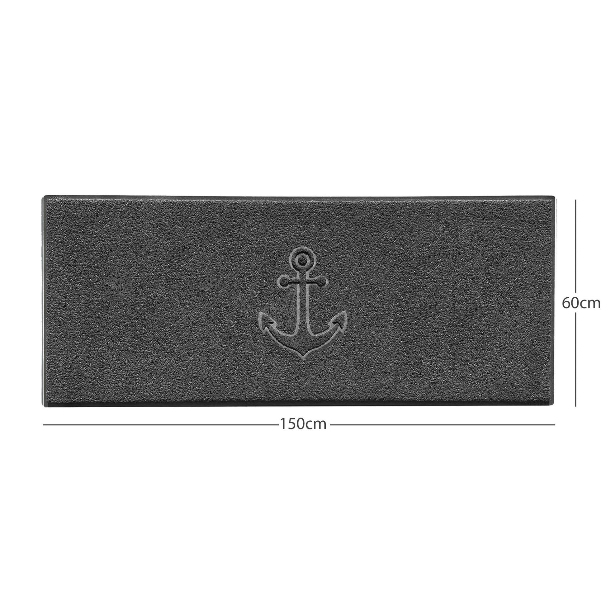 "Anchors Away" Grey Spaghetti Door Mat - plants - express.com