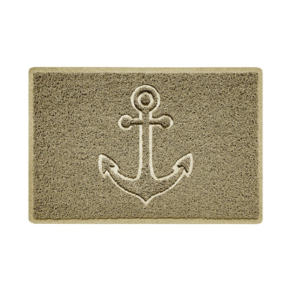 "Anchors Away" Grey Spaghetti Door Mat - plants - express.com