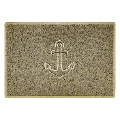 "Anchors Away" Grey Spaghetti Door Mat - plants - express.com