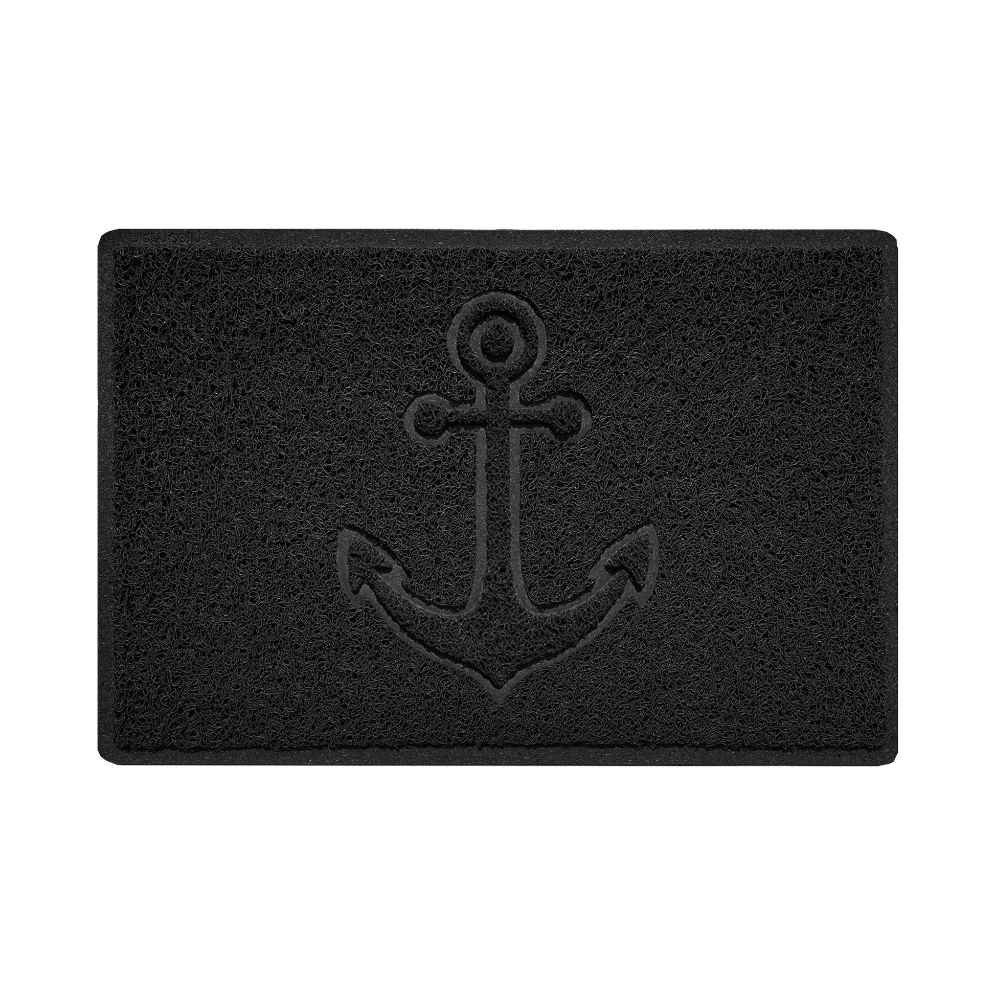 "Anchors Away" Grey Spaghetti Door Mat - plants - express.com