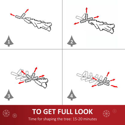 Artificial Fibre Christmas Tree Seasonal Deco 16 LED Easy Store 4FT White Blue - plants - express.com