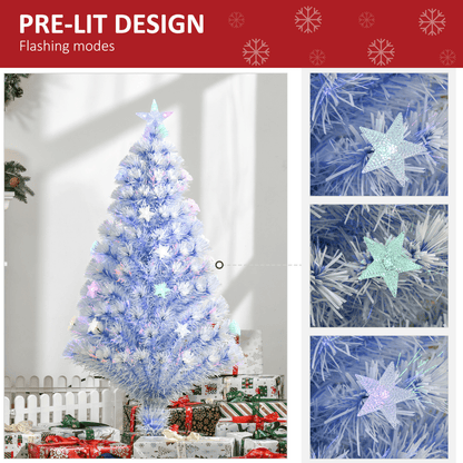 Artificial Fibre Christmas Tree Seasonal Deco 16 LED Easy Store 4FT White Blue - plants - express.com