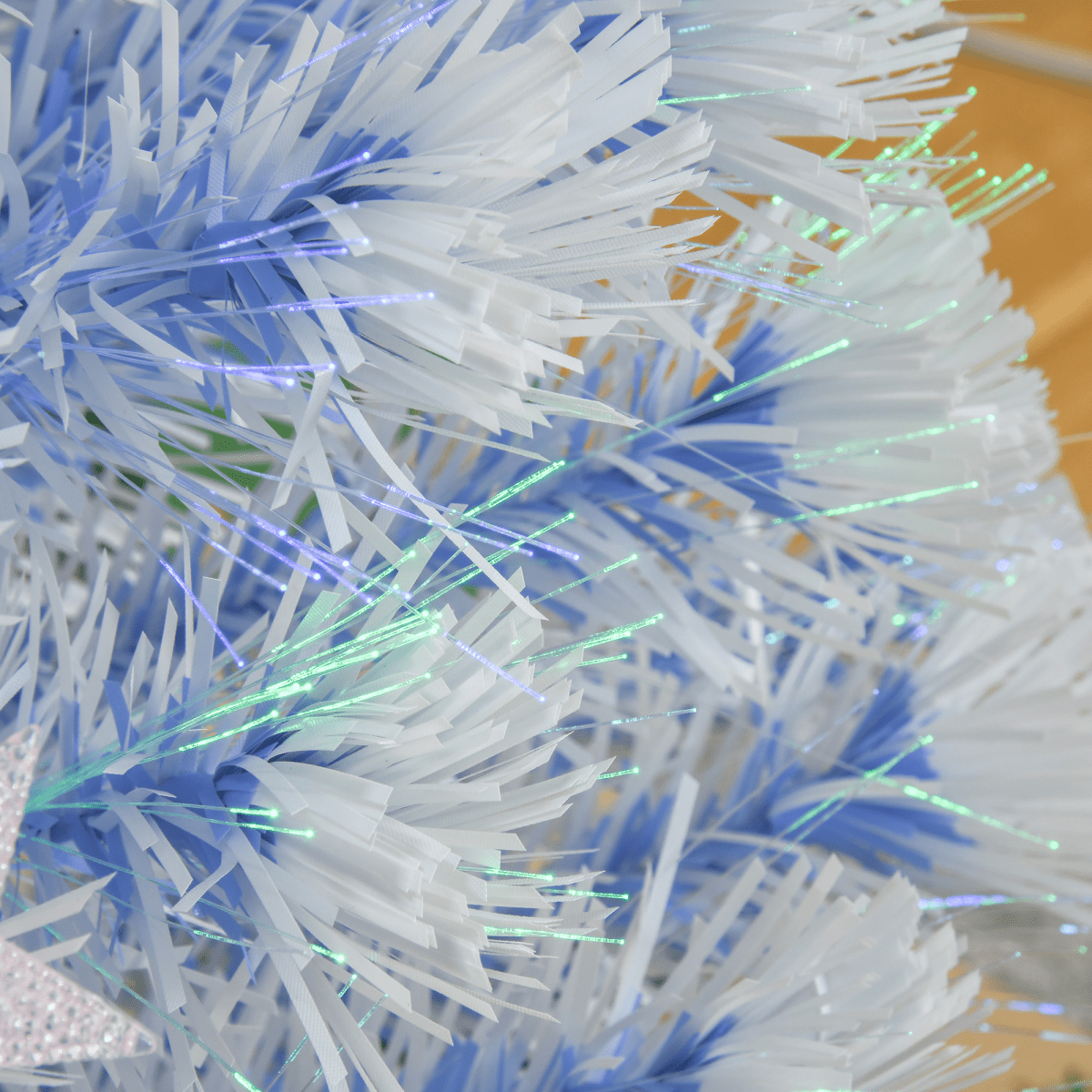 Artificial Fibre Christmas Tree Seasonal Deco 16 LED Easy Store 4FT White Blue - plants - express.com