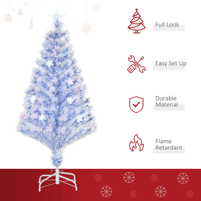 Artificial Fibre Christmas Tree Seasonal Deco 16 LED Easy Store 4FT White Blue - plants - express.com