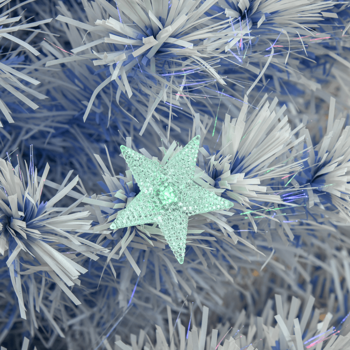 Artificial Fibre Christmas Tree Seasonal Deco 21 LED Easy Store 5FT White Blue - plants - express.com