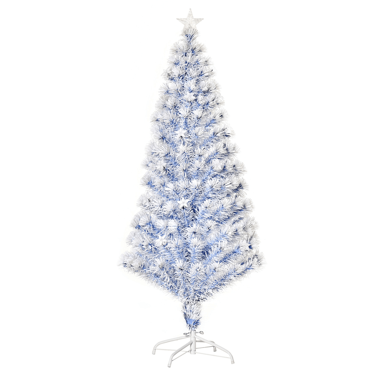 Artificial Fibre Christmas Tree Seasonal Deco 21 LED Easy Store 5FT White Blue - plants - express.com