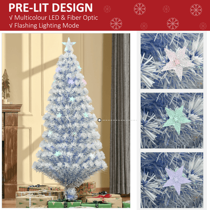 Artificial Fibre Christmas Tree Seasonal Deco 21 LED Easy Store 5FT White Blue - plants - express.com