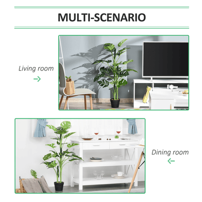 Artificial Monstera Tree 21 Leaves Palm Tree for Indoor Outdoor 1m - plants - express.com