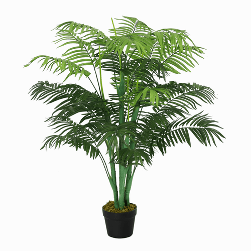 Artificial Palm Tree 18 Leaves with Nursery Pot, Fake Tropical Tree 125cm - plants - express.com