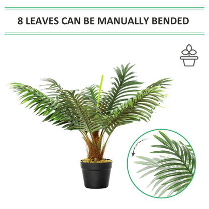 Artificial Palm Tree 8 Leaves with Nursery Pot, Fake Tropical Tree 60cm - plants - express.com