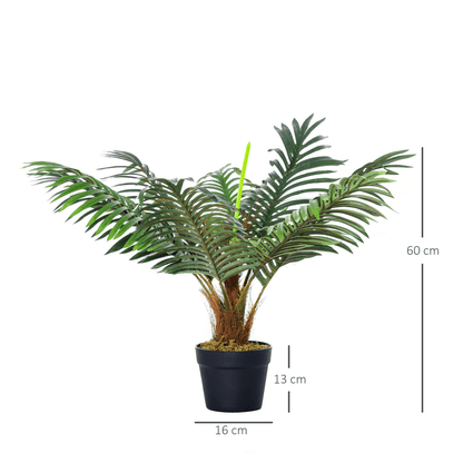 Artificial Palm Tree 8 Leaves with Nursery Pot, Fake Tropical Tree 60cm - plants - express.com