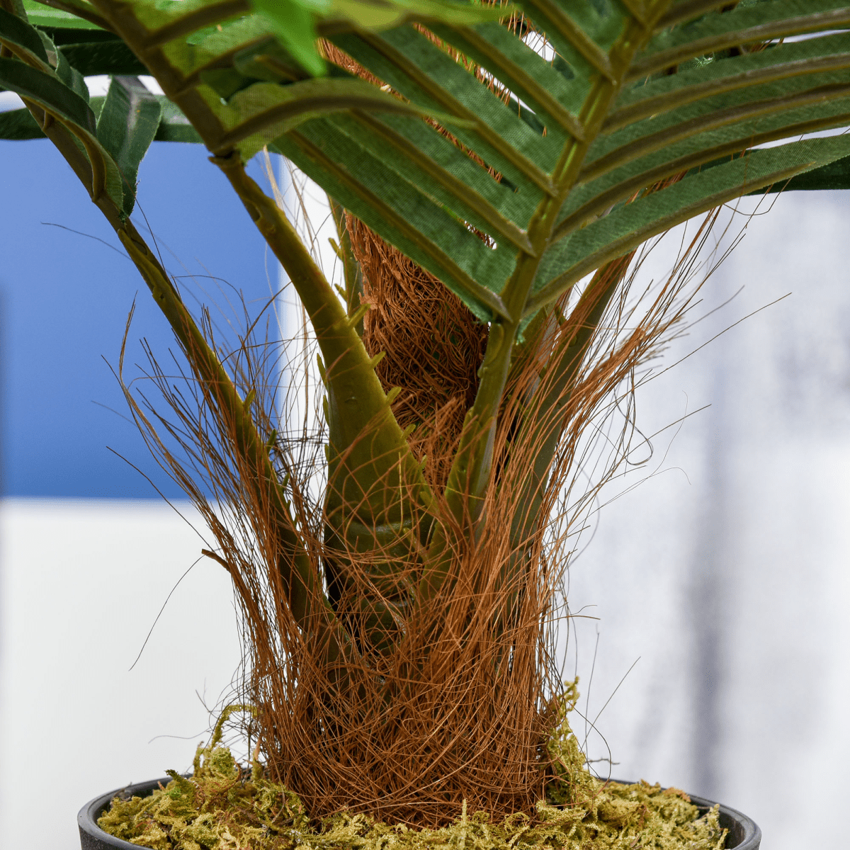 Artificial Palm Tree 8 Leaves with Nursery Pot, Fake Tropical Tree 60cm - plants - express.com