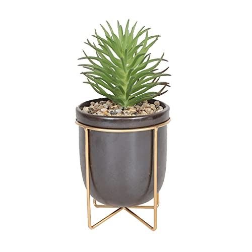 ARTIFICIALPLANT GREEN LEAF GREY POTSTAND - plants - express.com