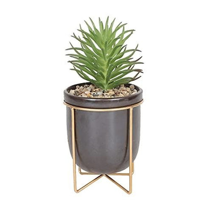 ARTIFICIALPLANT GREEN LEAF GREY POTSTAND - plants - express.com