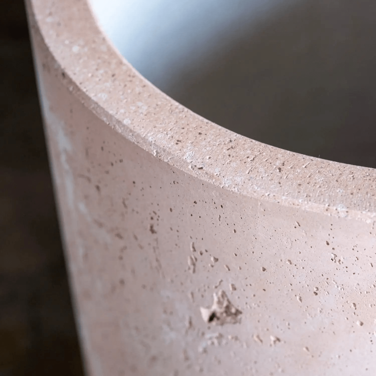 Aurella Blushstone Concrete Cylinder Planter - Stylish 13L for Modern Spaces - plants - express.com