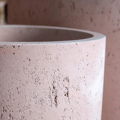 Aurella Blushstone: Extra Large 55cm Concrete Cylinder Planter - 93L Capacity - plants - express.com