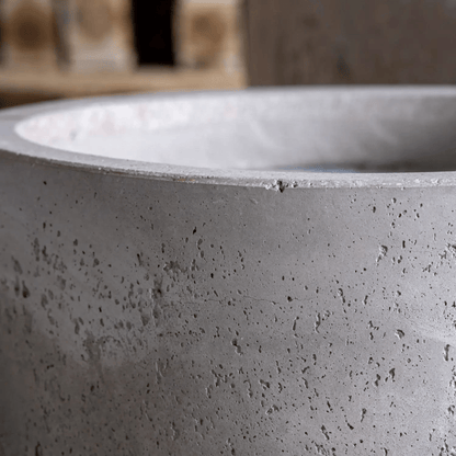 Aurella Truffle Concrete Cylinder Planter – 13L for Herbs & Succulents - plants - express.com