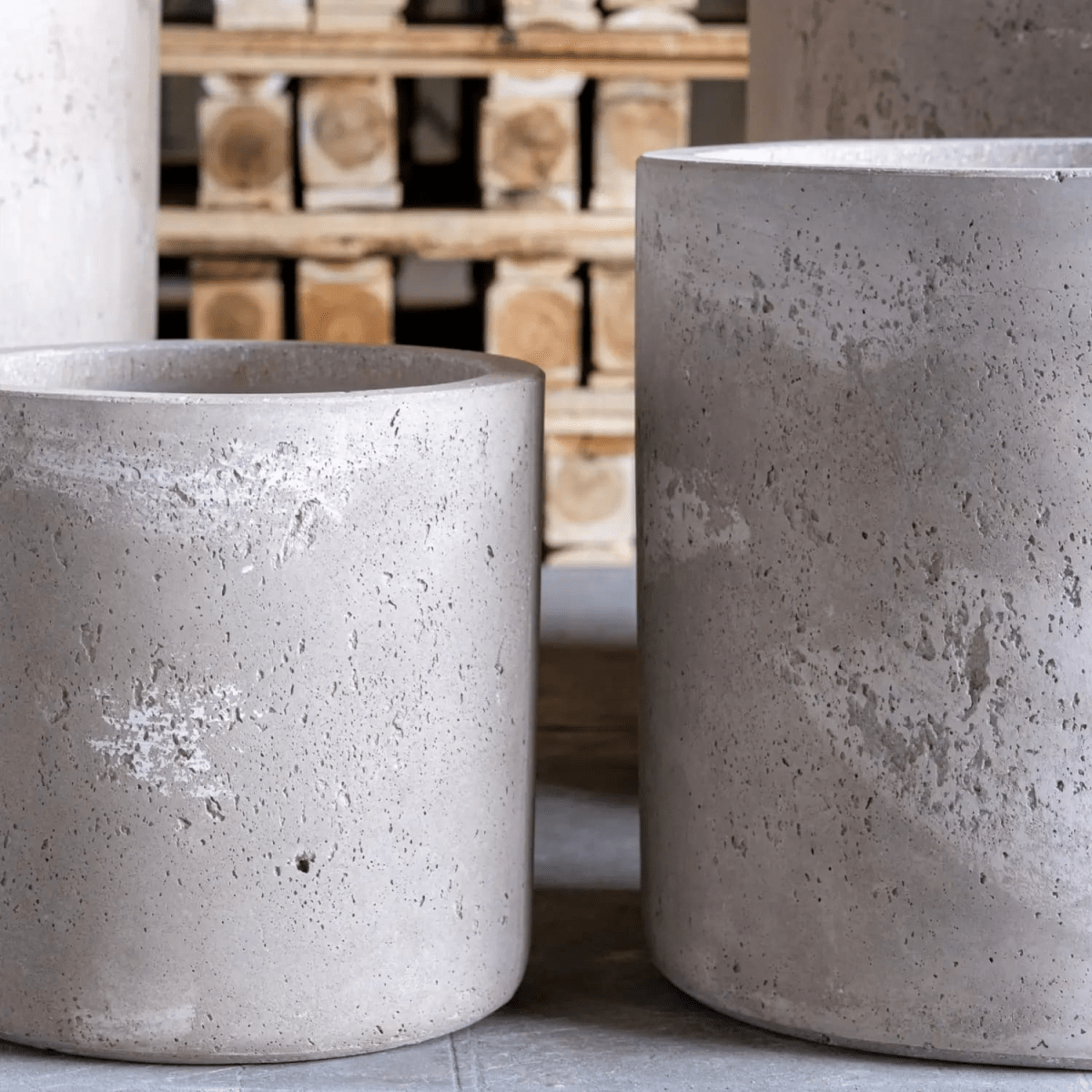 Aurella Truffle Concrete Cylinder Planter – 13L for Herbs & Succulents - plants - express.com