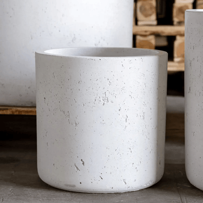 Aurella White Mist | 30cm Concrete Cylinder Planter – Stylish, Durable & Versatile - plants - express.com