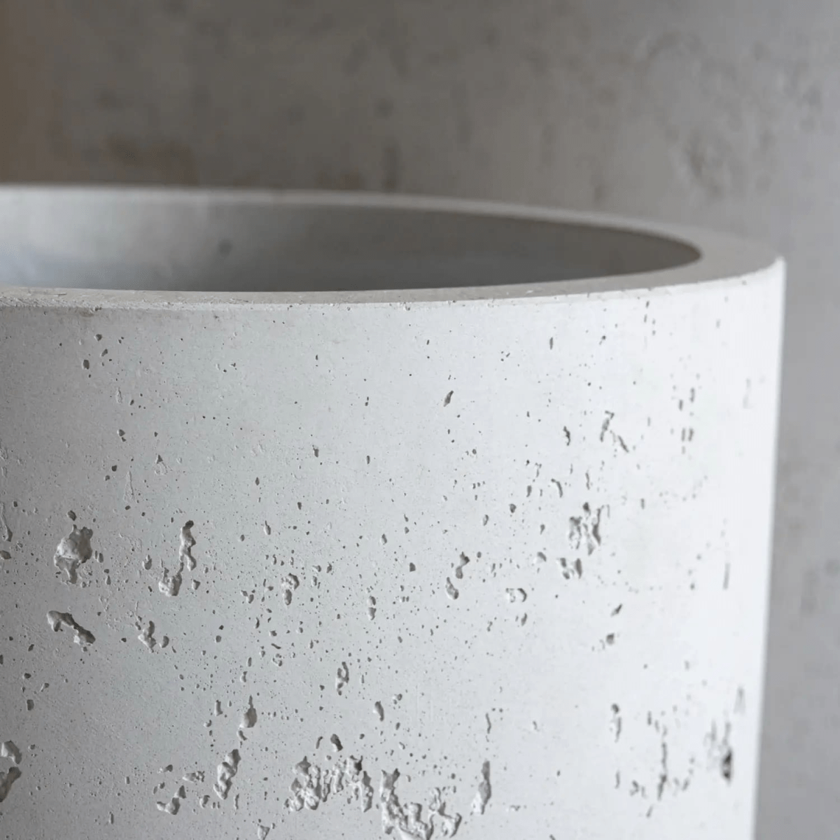 Aurella White Mist | 70cm XL Concrete Cylinder Planter - Stylish & Durable - plants - express.com