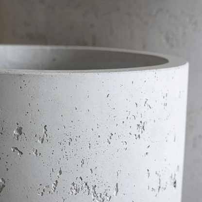 Aurella White Mist | 70cm XL Concrete Cylinder Planter - Stylish & Durable - plants - express.com