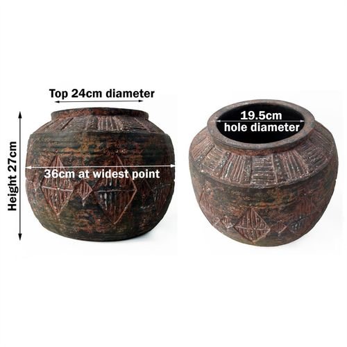 Aztec Diamond 27cm x 36cm Large Rustic Planter – Perfect for Indoor & Outdoor - plants - express.com