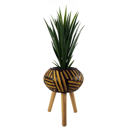 Bali Large Oval Planter & Realistic Boston Fronded Fern: Effortless Elegance! - plants - express.com